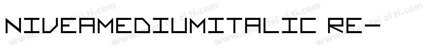 NiveaMediumItalic Re字体转换